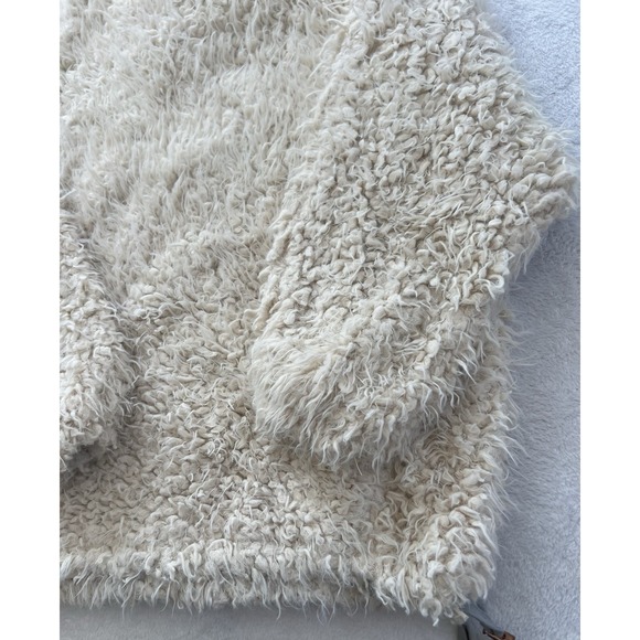 FREE‎ PEOPLE Mountain Peak Fluffy Pullover 1/4 zip White XS - Picture 16 of 16